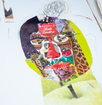 Taller de autorretrato a collage